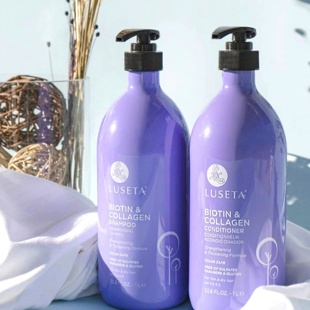 NEW LUSETA BIOTIN & COLLAGEN SHAMPOO & CONDITIONER